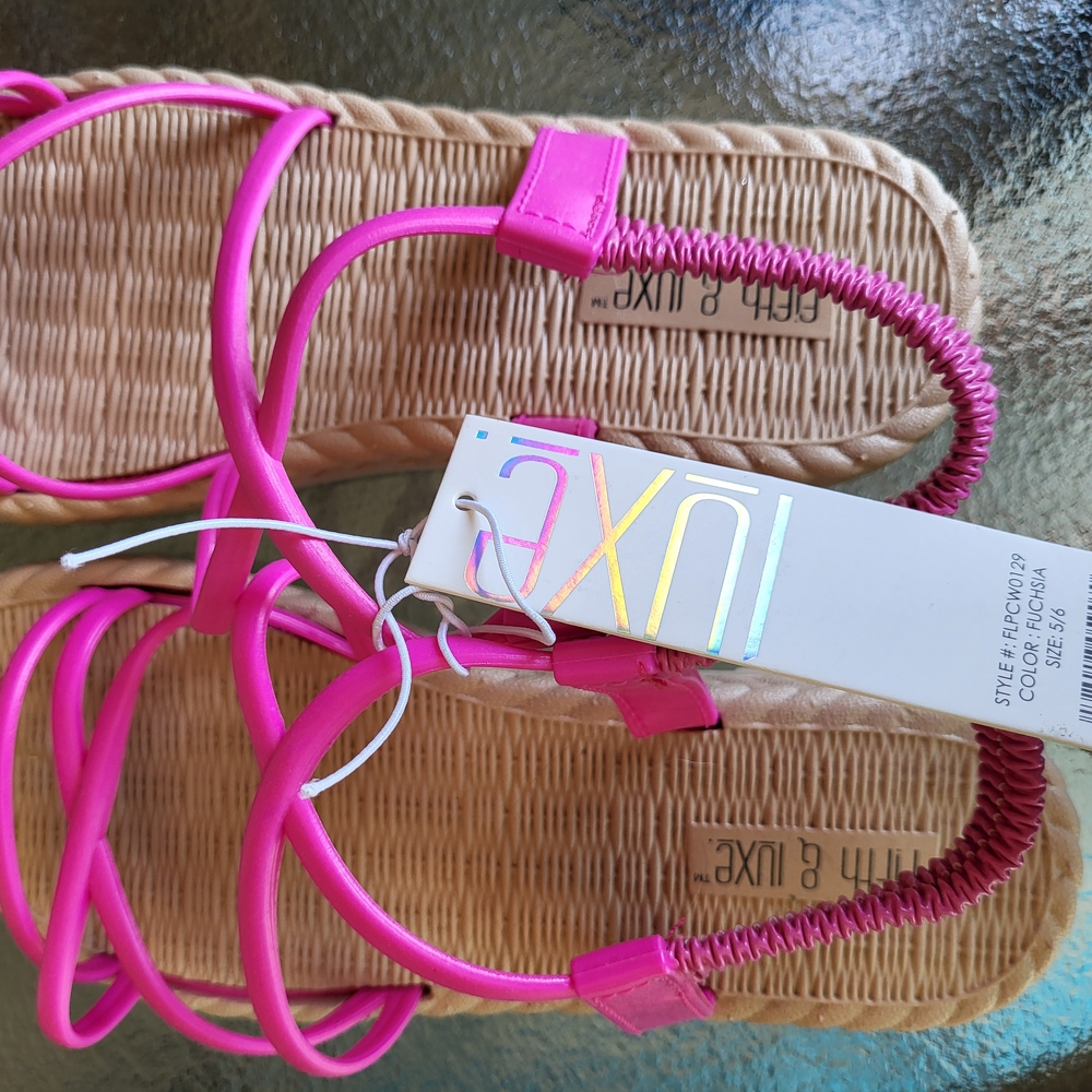 Luxe Pink Sandals with Woven Sole